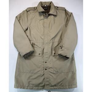 Vintage Thinsulate Coat Mens 42R Austin Manor Tan Trench Jacket
